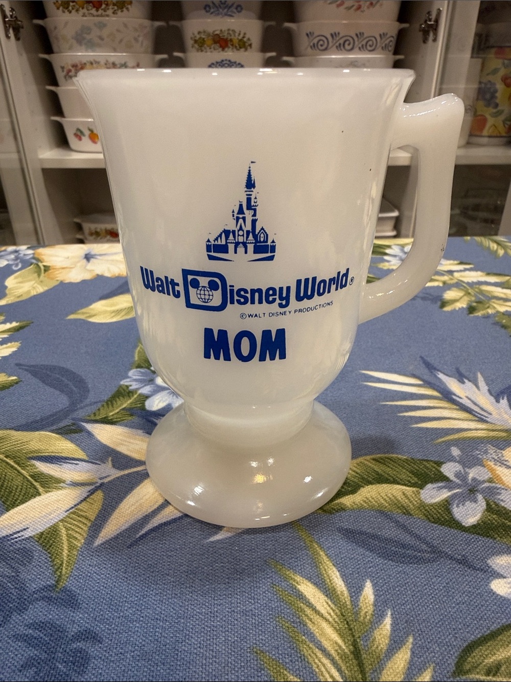 Disney White Mug with Blue Walt Disney World Logo and MOM